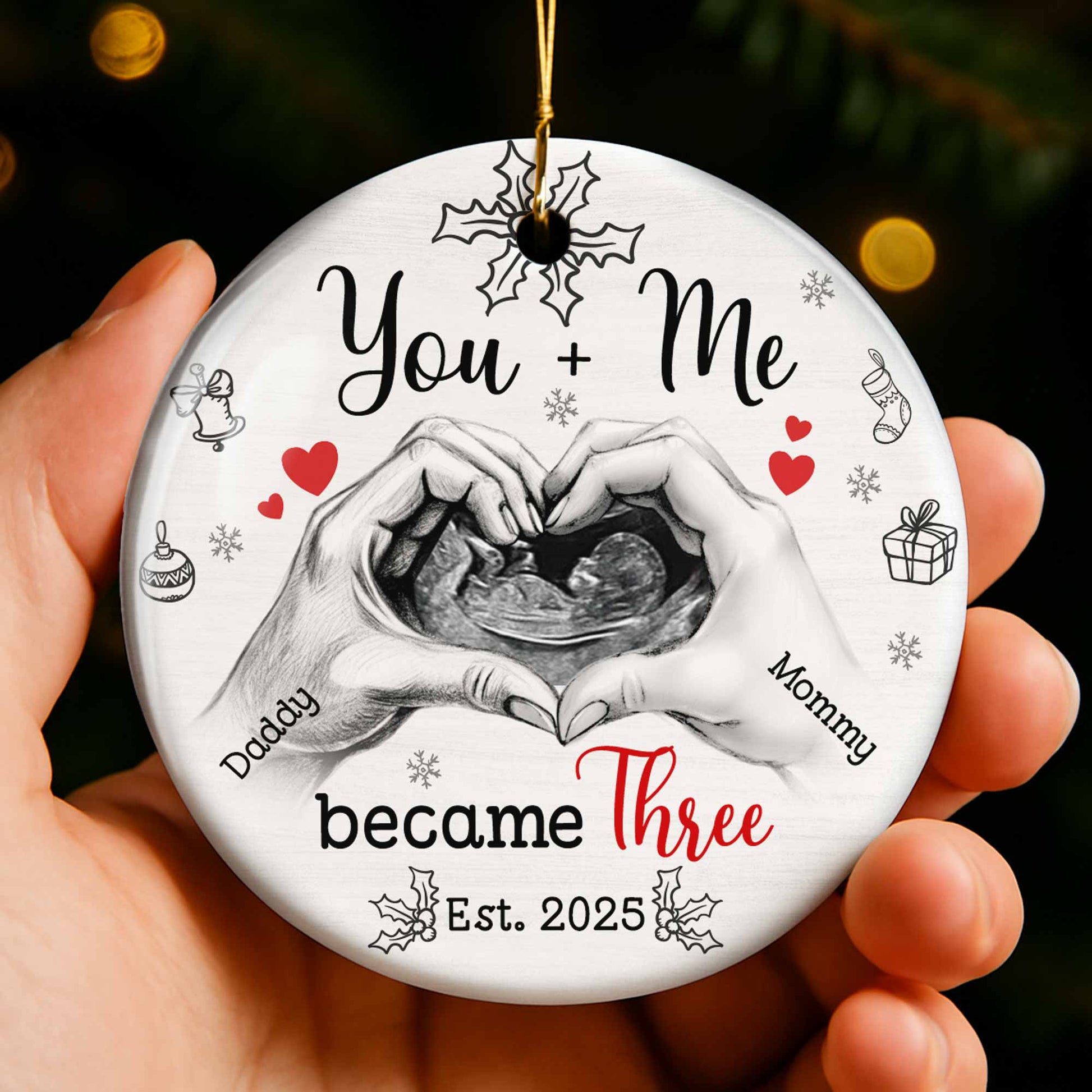 You + Me Became Three, Hands Forming Heart