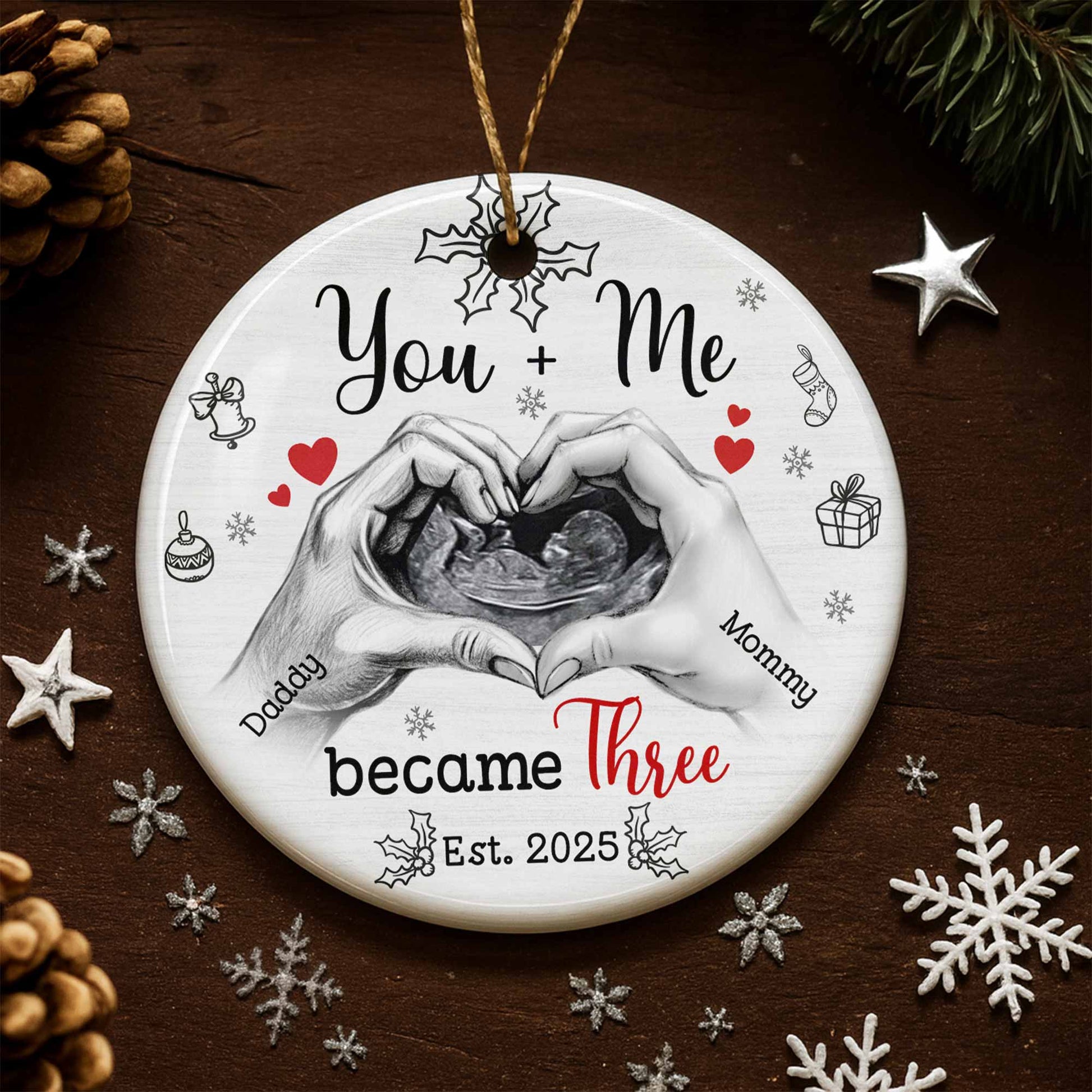 You + Me Became Three, Hands Forming Heart