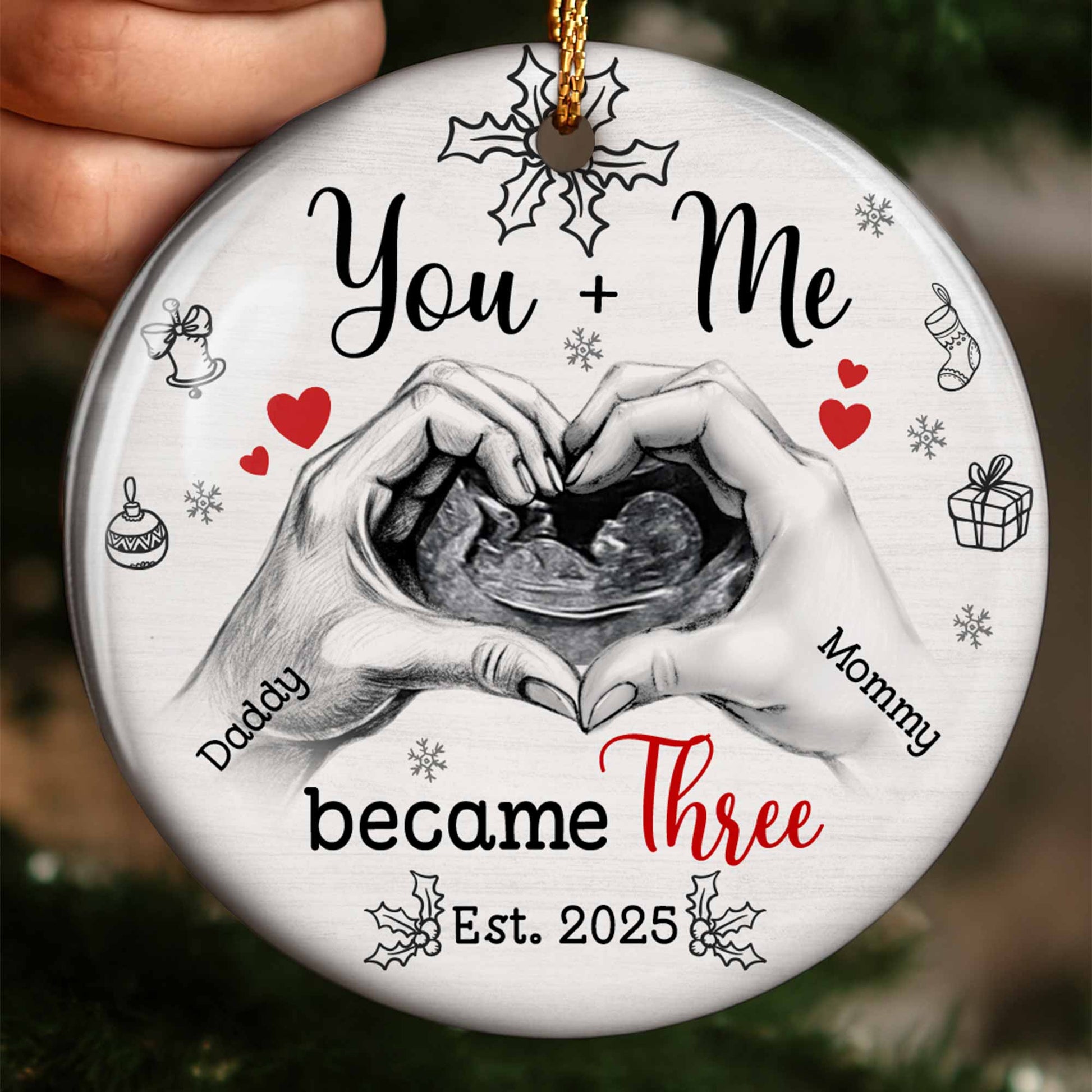 You + Me Became Three, Hands Forming Heart