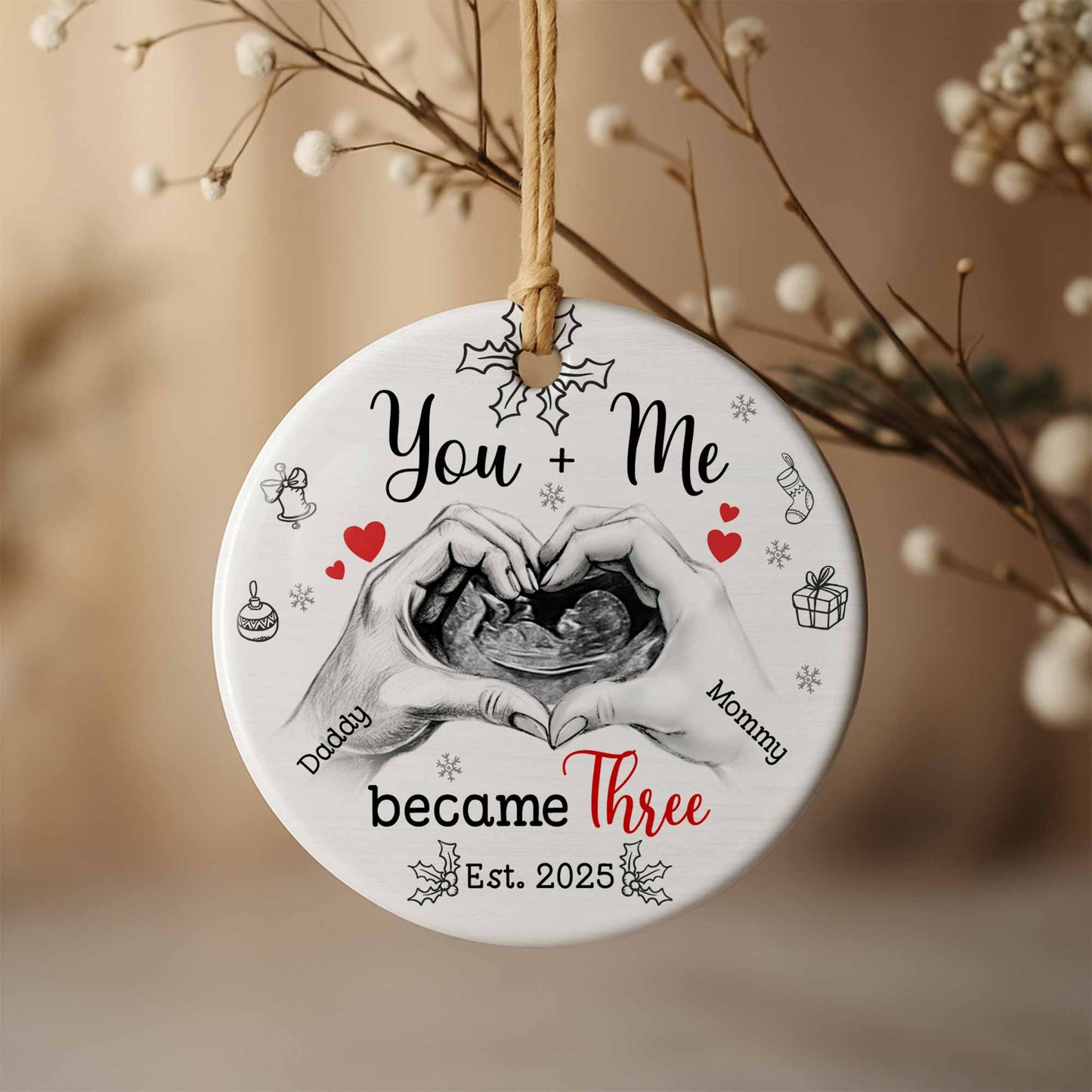 You + Me Became Three, Hands Forming Heart