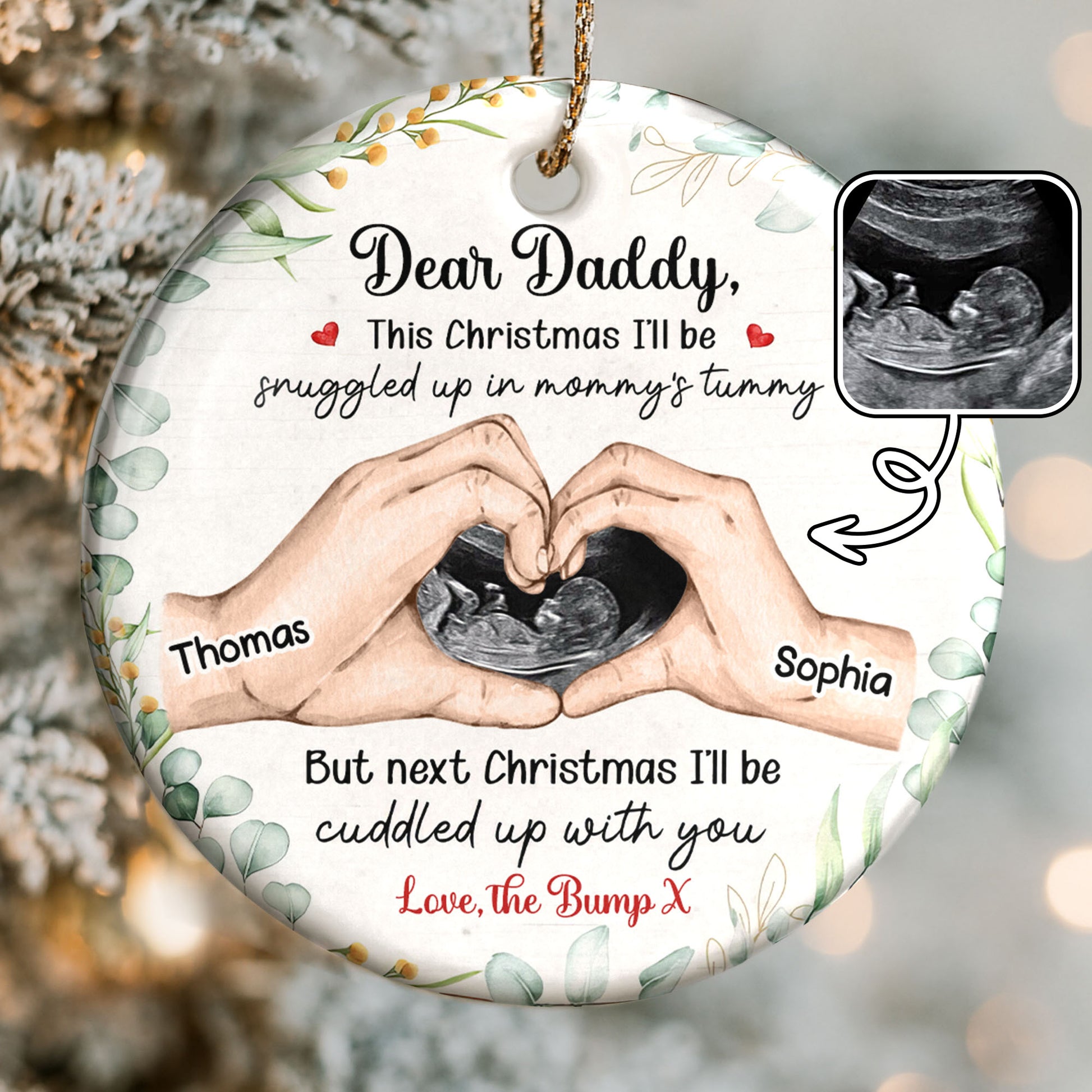 Dear Daddy This Christmas Snuggled Up Love The Bump