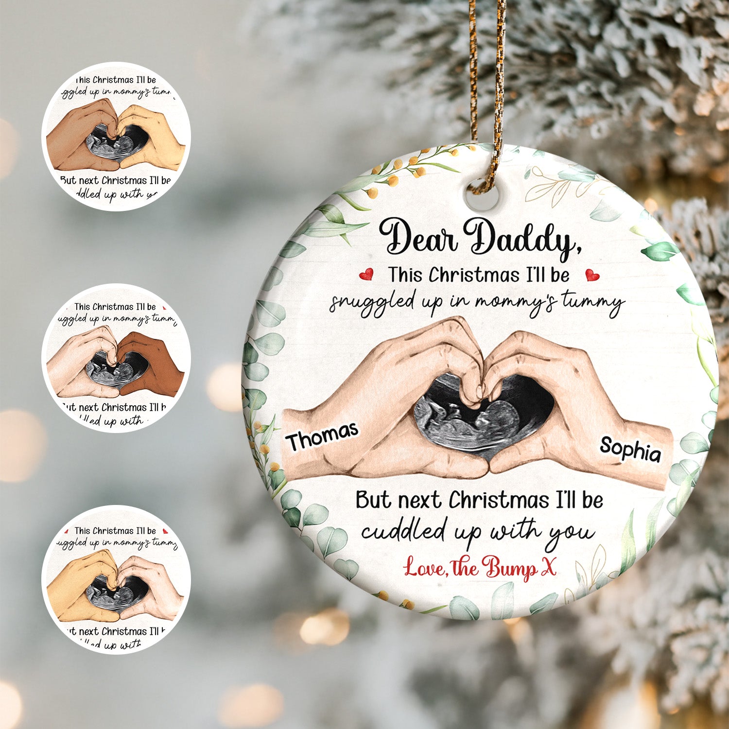 Dear Daddy This Christmas Snuggled Up Love The Bump