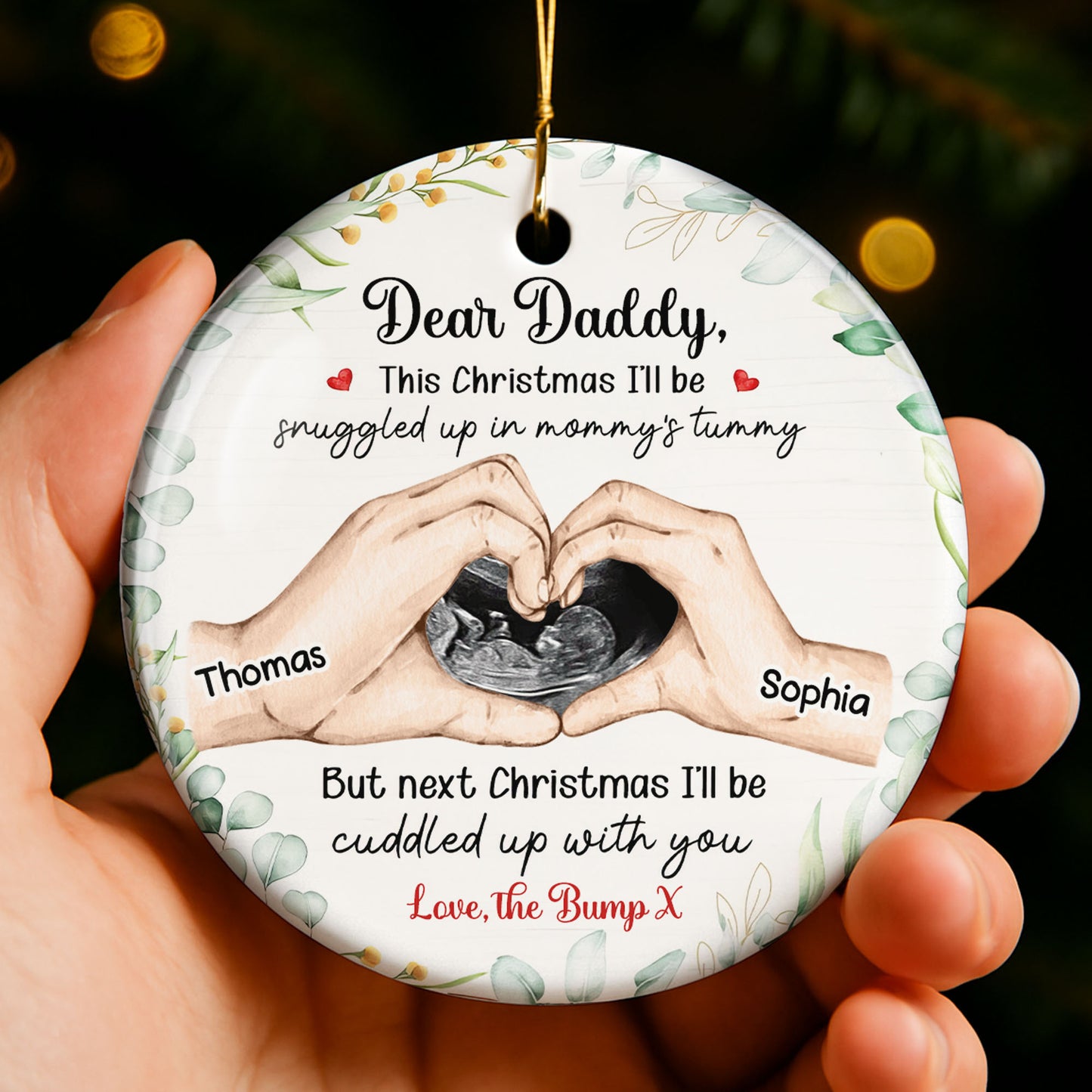 Dear Daddy This Christmas Snuggled Up Love The Bump