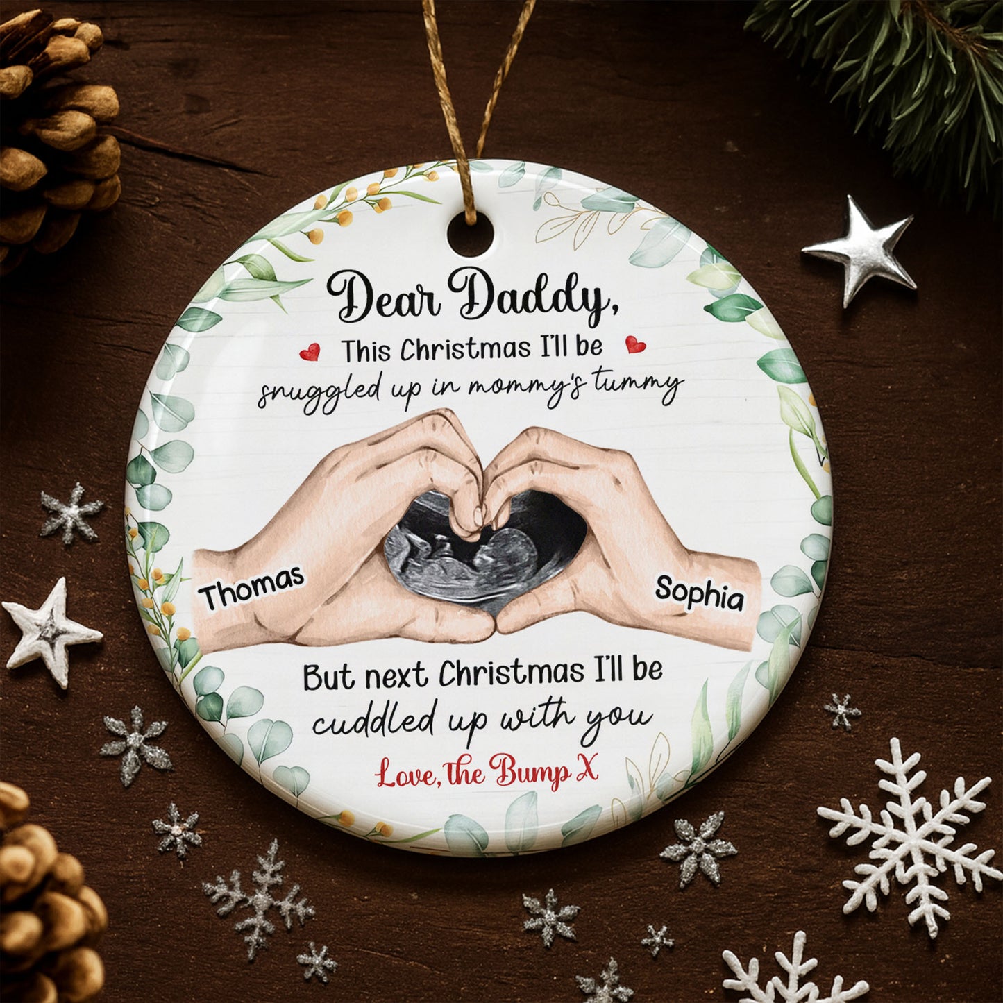 Dear Daddy This Christmas Snuggled Up Love The Bump