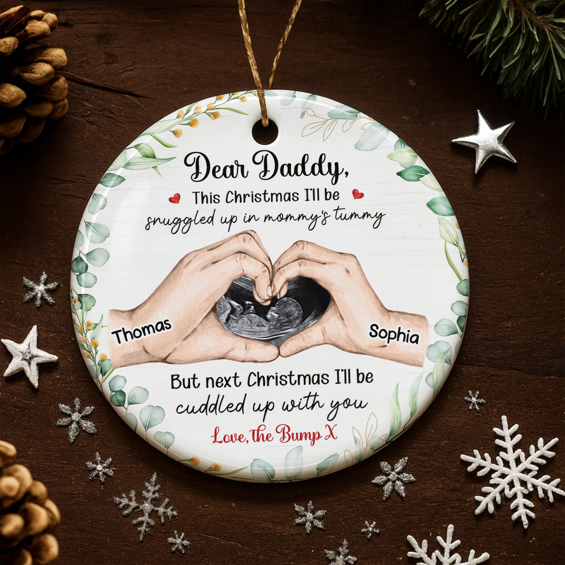 Dear Daddy This Christmas Snuggled Up Love The Bump