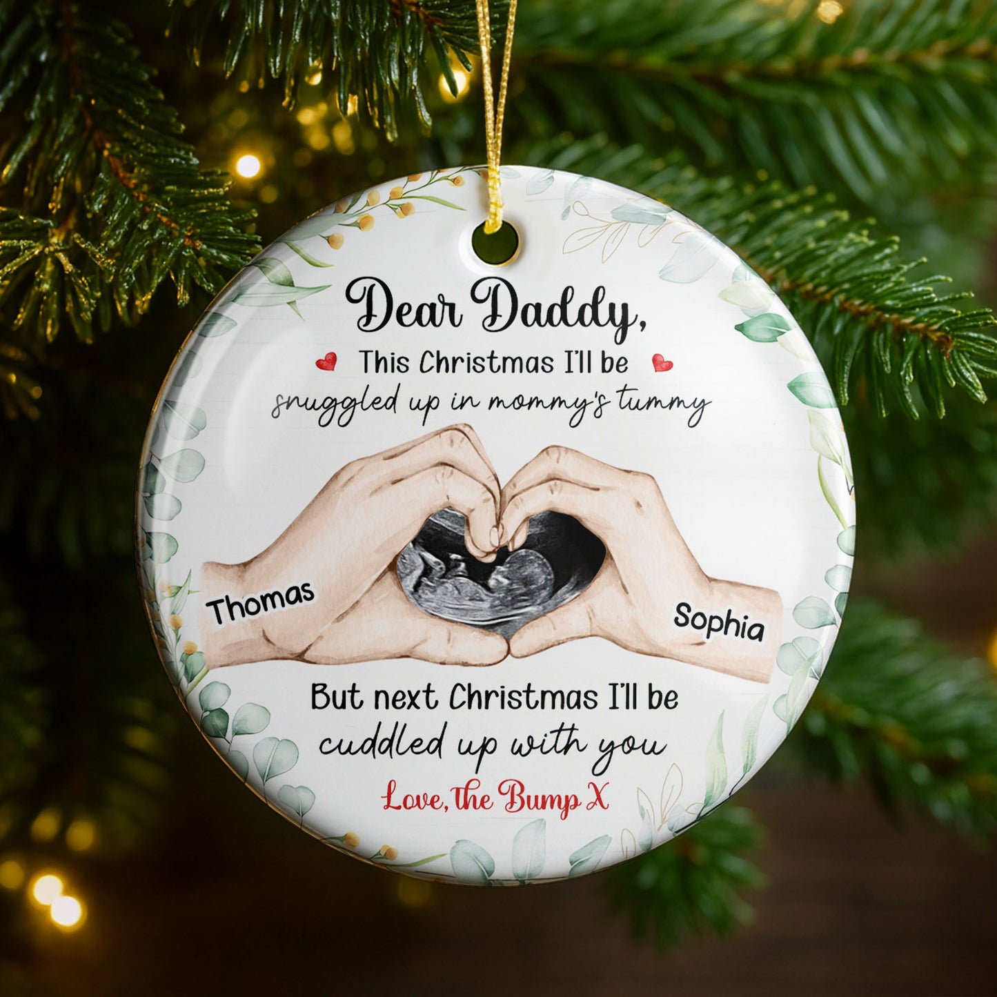 Dear Daddy This Christmas Snuggled Up Love The Bump