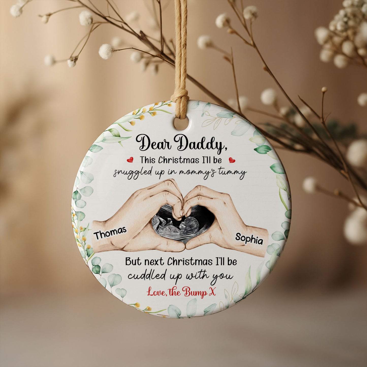 Dear Daddy This Christmas Snuggled Up Love The Bump