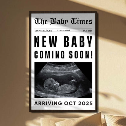 New Baby Coming Soon With Ultrasound Image