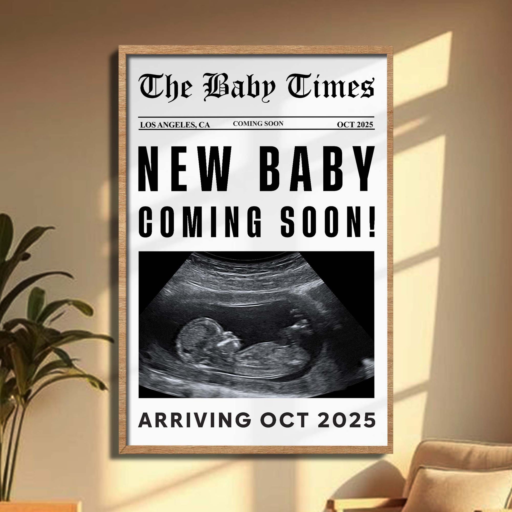 New Baby Coming Soon With Ultrasound Image