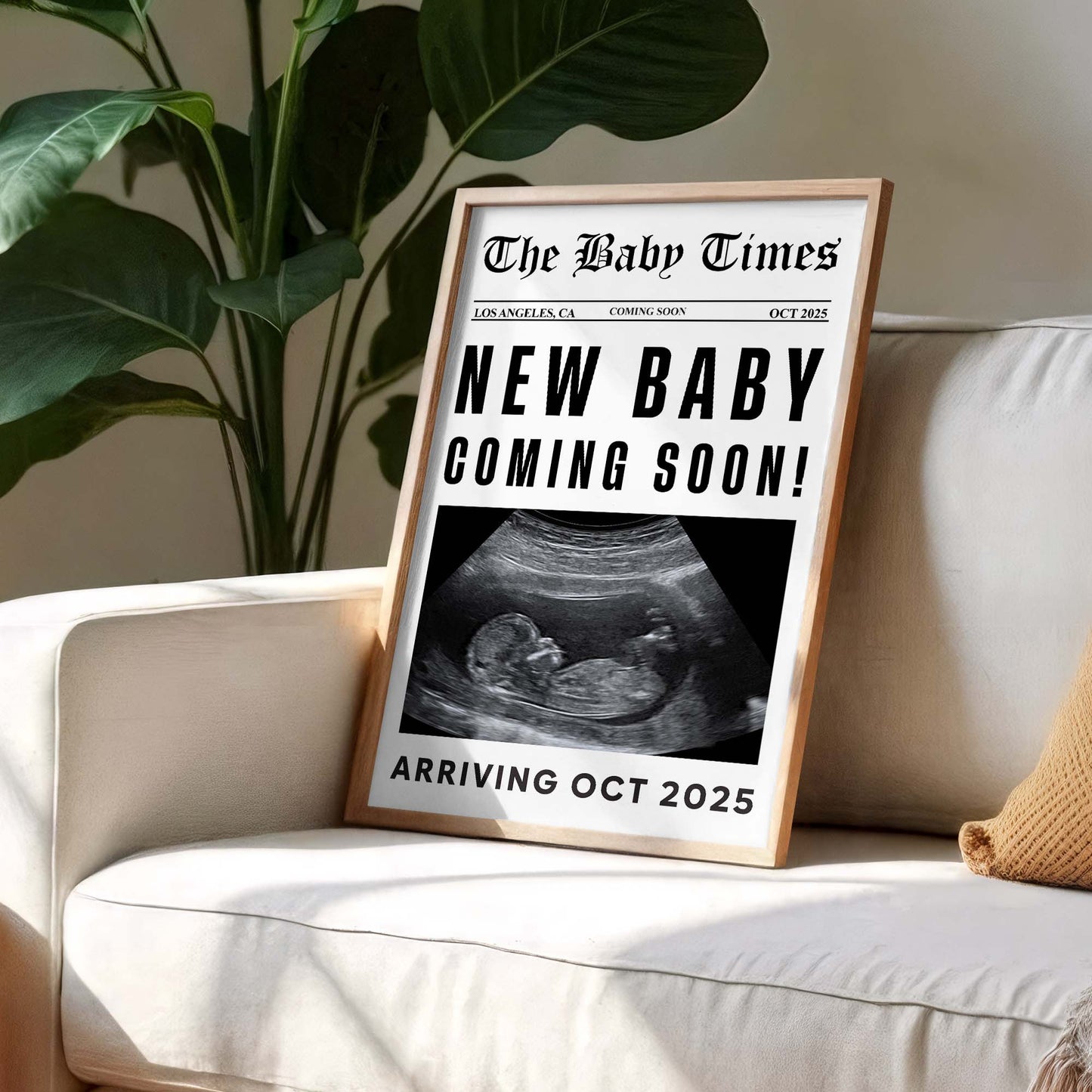 New Baby Coming Soon With Ultrasound Image