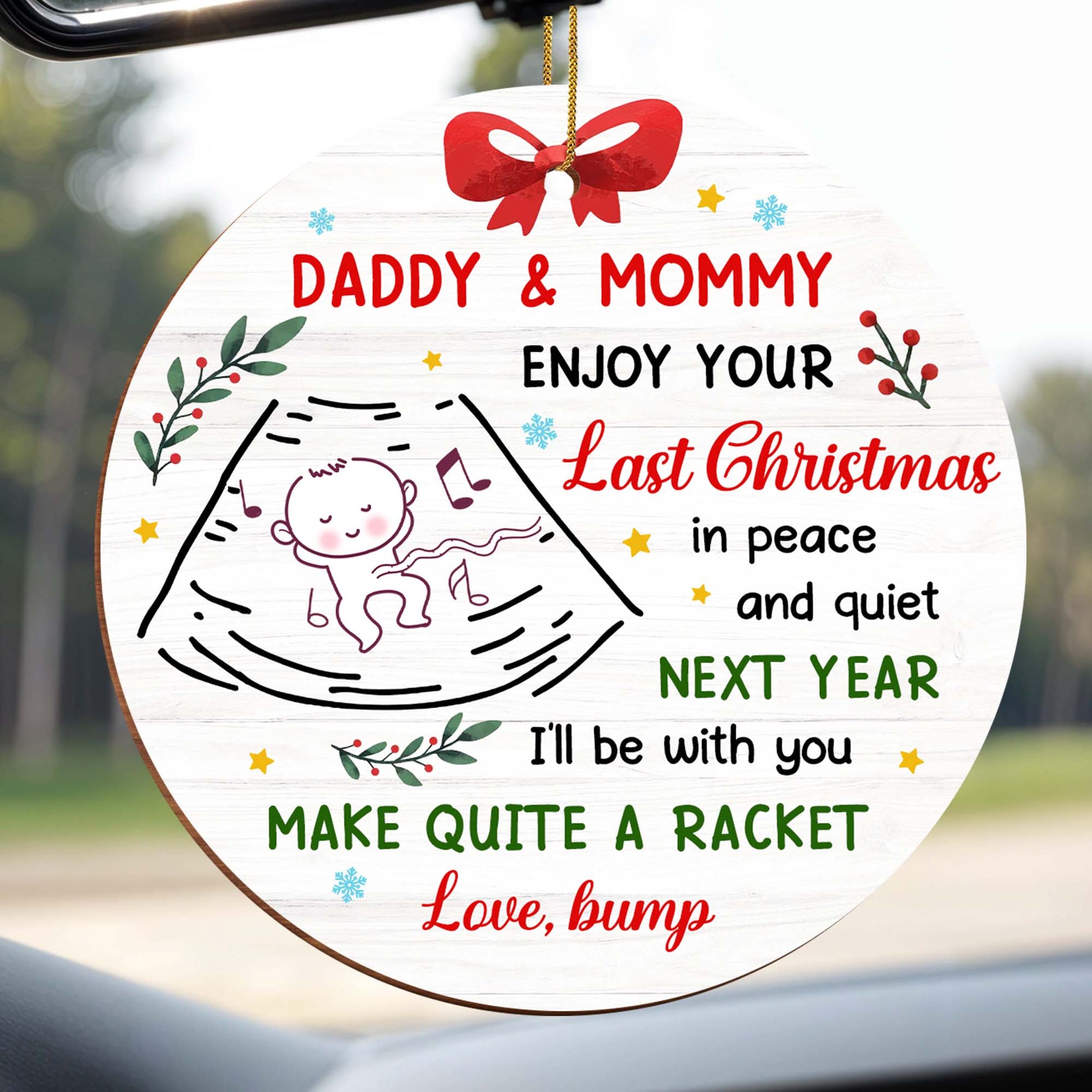 Daddy & Mommy Enjoy Your Last Christmas, Baby Announcement