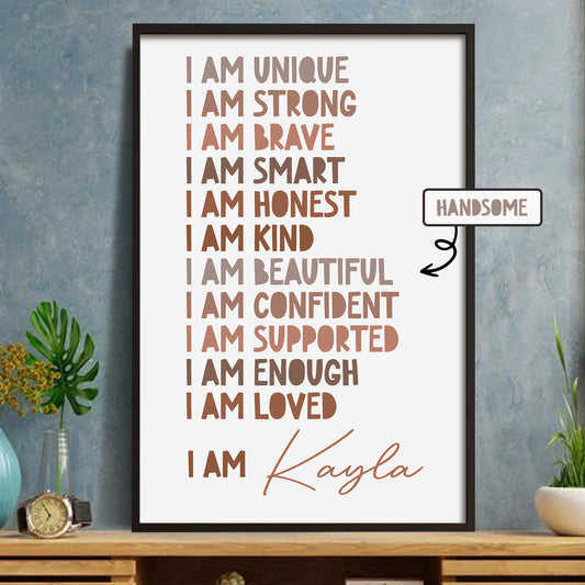 I Am Unique, I Am Loved, Personalized Affirmation