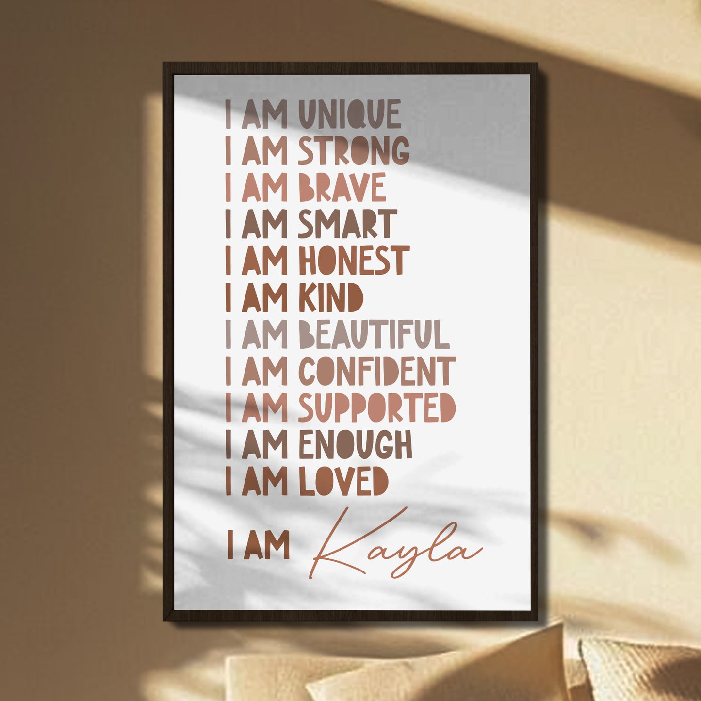 I Am Unique, I Am Loved, Personalized Affirmation