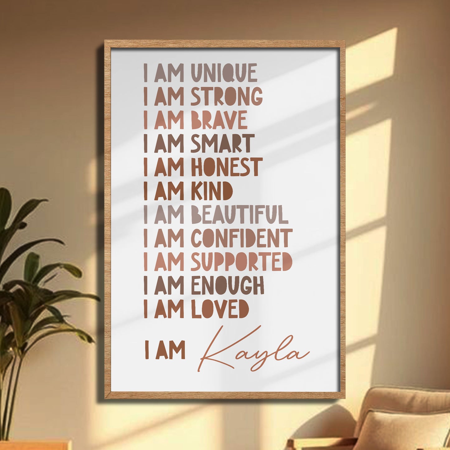 I Am Unique, I Am Loved, Personalized Affirmation