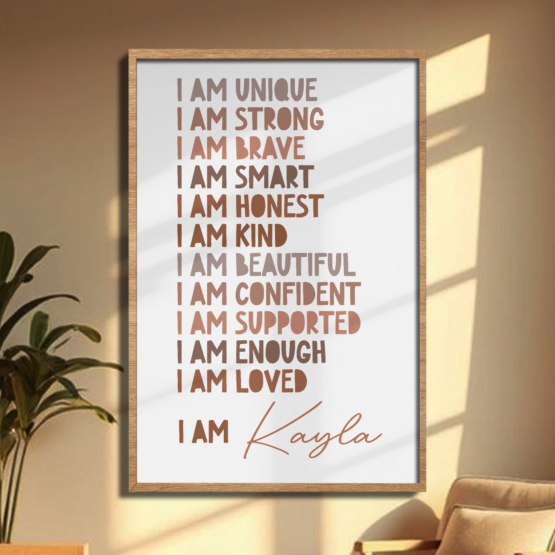 I Am Unique, I Am Loved, Personalized Affirmation