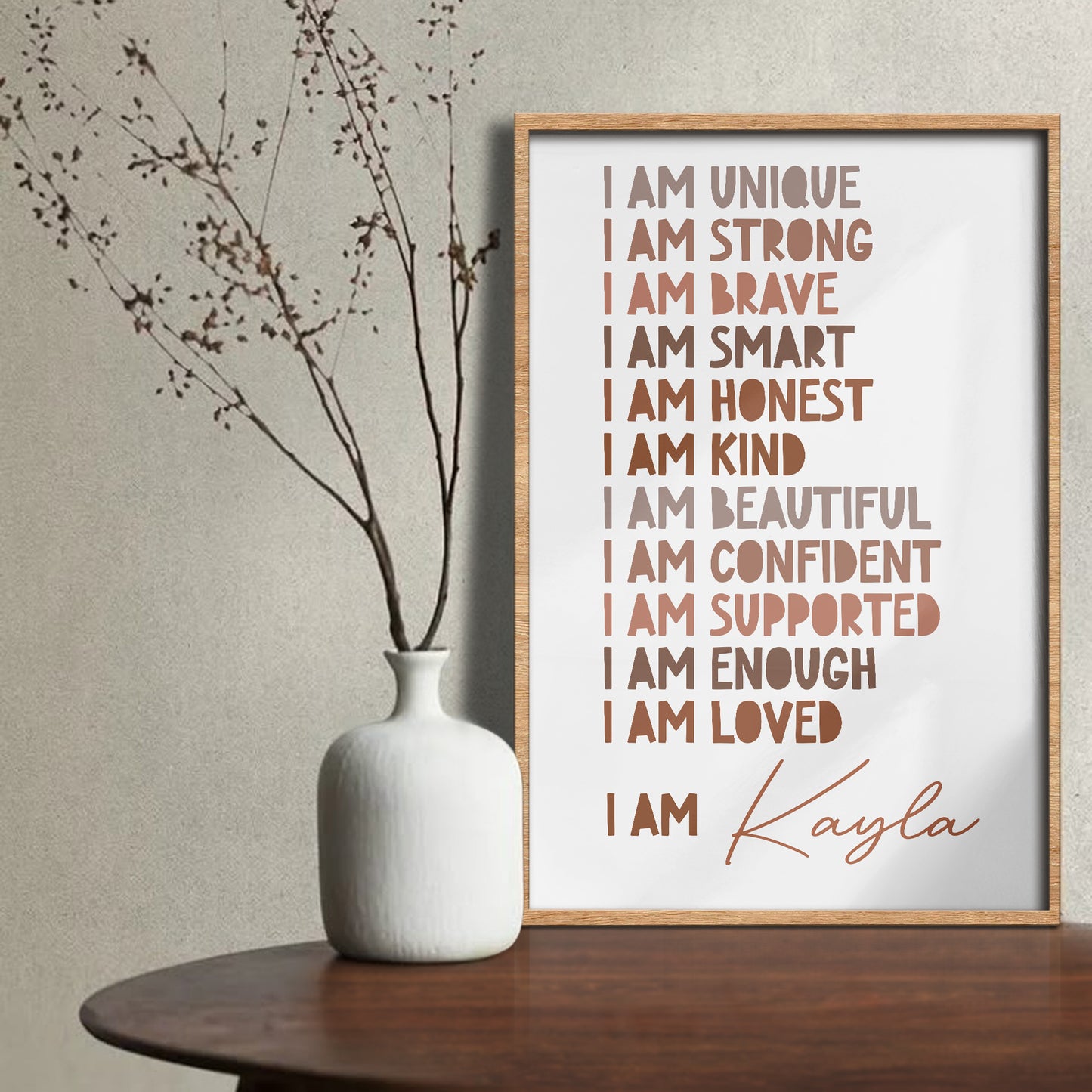 I Am Unique, I Am Loved, Personalized Affirmation