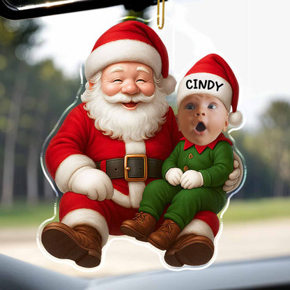 To My Wonderful Grandchild, Santa Claus And Baby Ornament