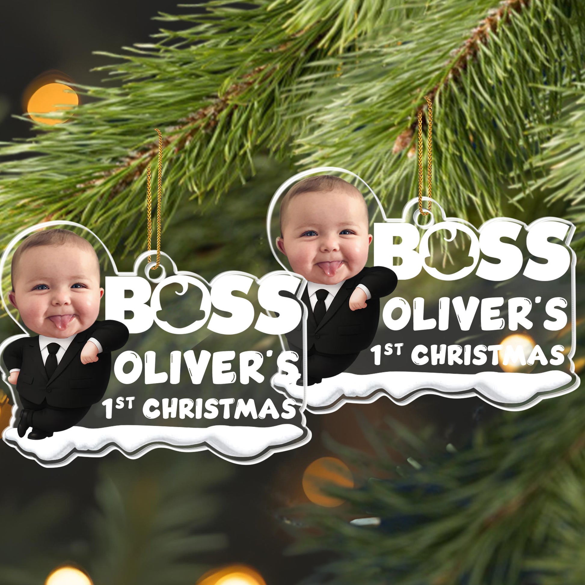 Baby Boss's First Christmas Ornament