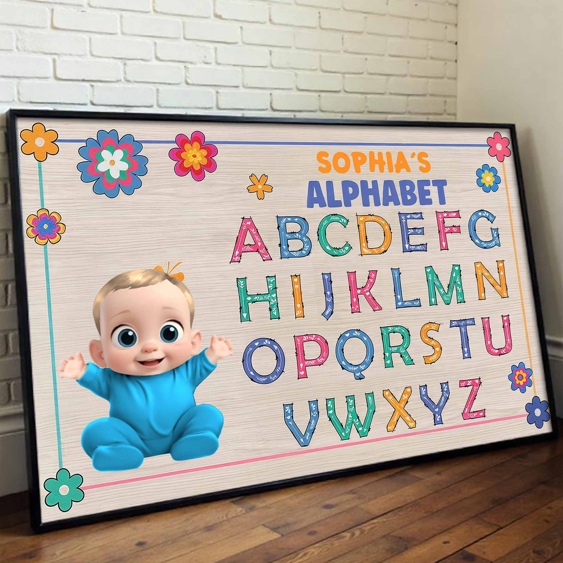 Sophia's Alphabet With Colorful Letters And Cute Baby