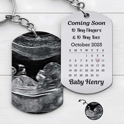 Coming Soon 10 Tiny Fingers And Tiny Toes Ultrasound Keychain