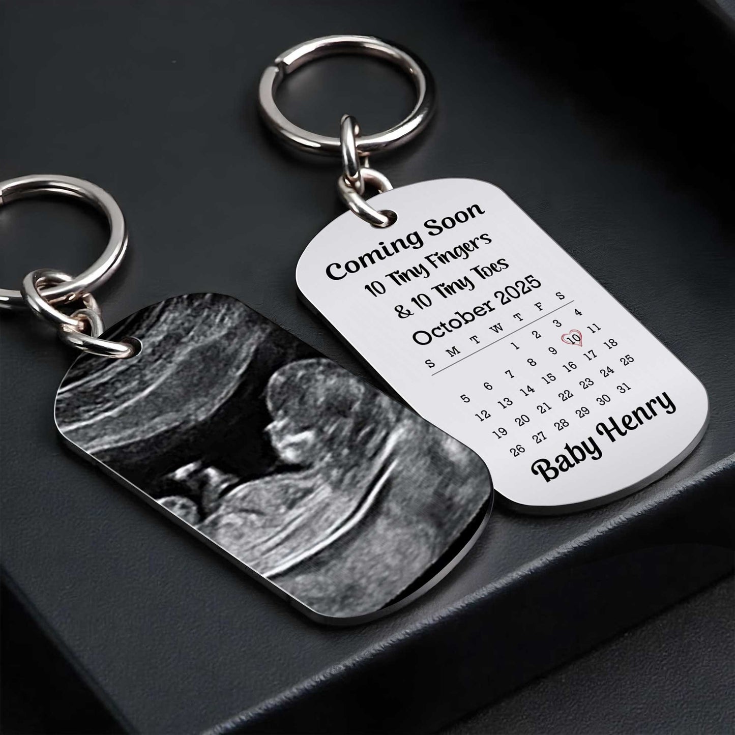 Coming Soon 10 Tiny Fingers And Tiny Toes Ultrasound Keychain