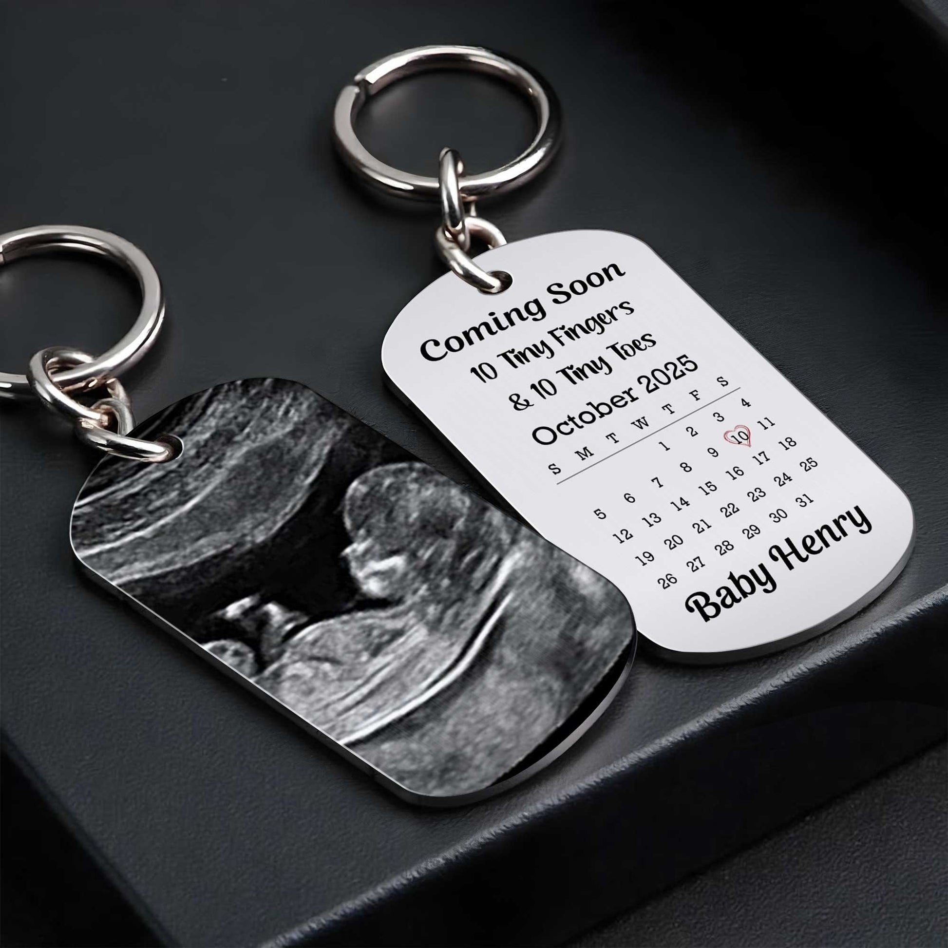 Coming Soon 10 Tiny Fingers And Tiny Toes Ultrasound Keychain