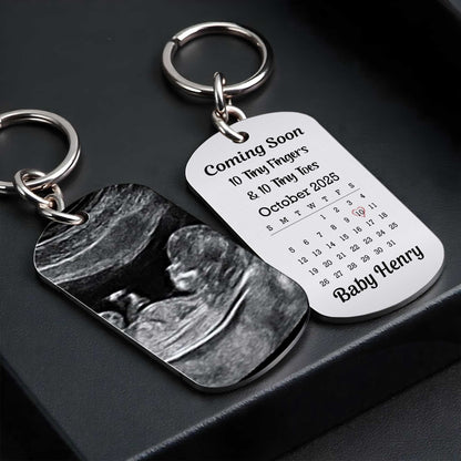 Coming Soon 10 Tiny Fingers And Tiny Toes Ultrasound Keychain