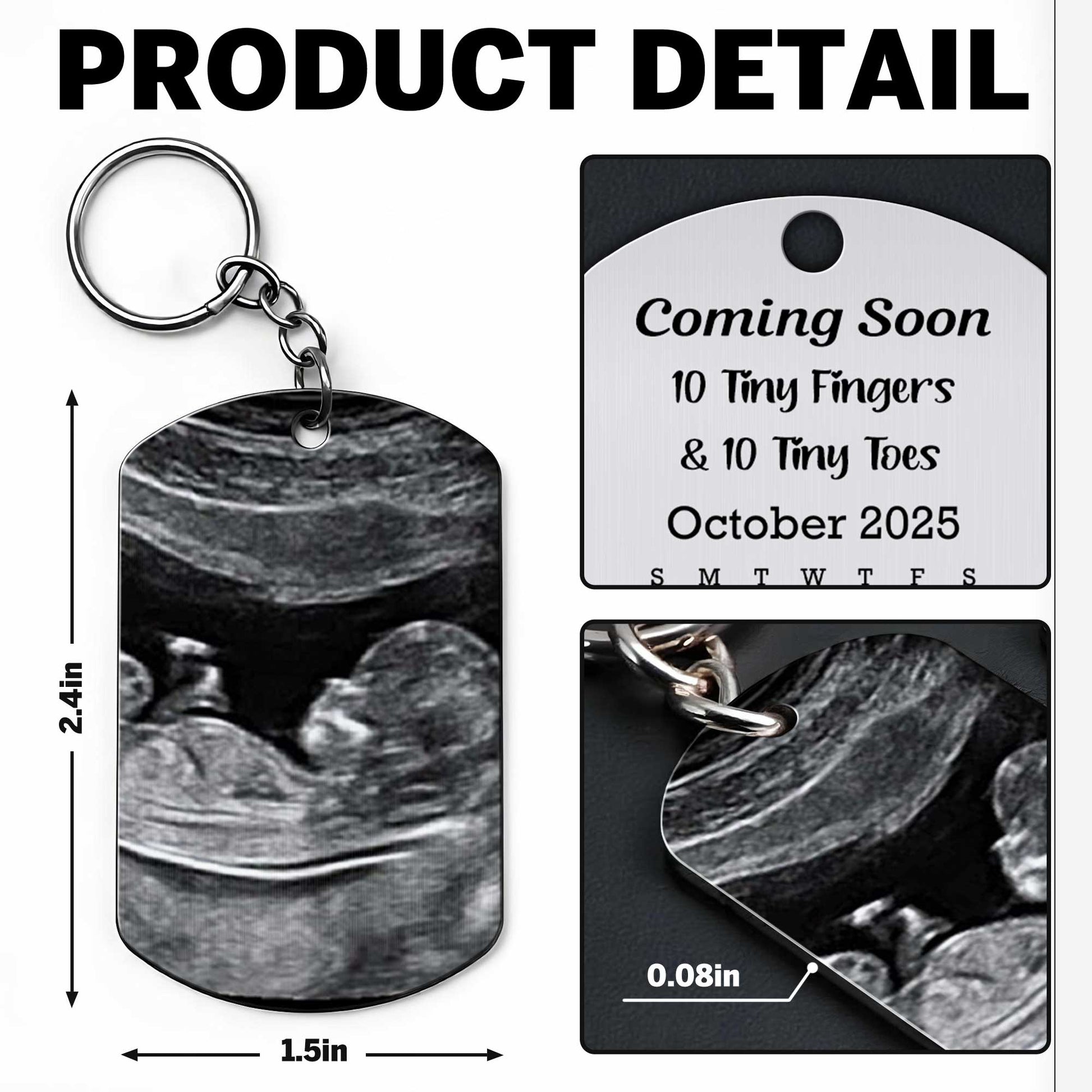 Coming Soon 10 Tiny Fingers And Tiny Toes Ultrasound Keychain