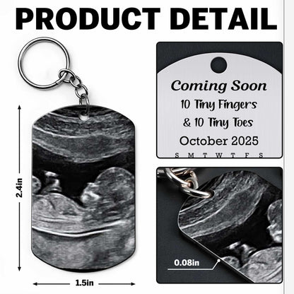 Coming Soon 10 Tiny Fingers And Tiny Toes Ultrasound Keychain