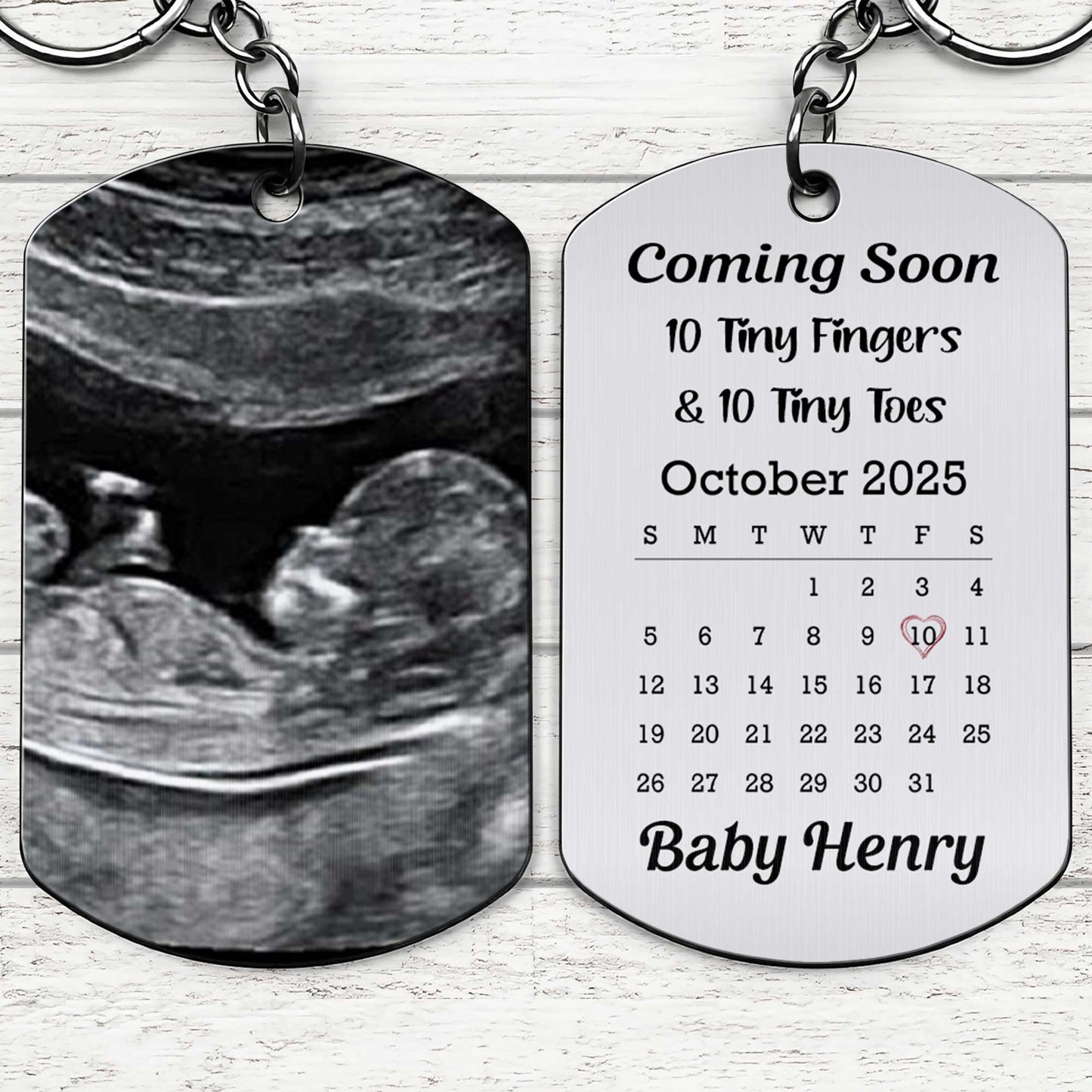 Coming Soon 10 Tiny Fingers And Tiny Toes Ultrasound Keychain