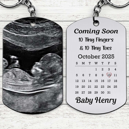 Coming Soon 10 Tiny Fingers And Tiny Toes Ultrasound Keychain