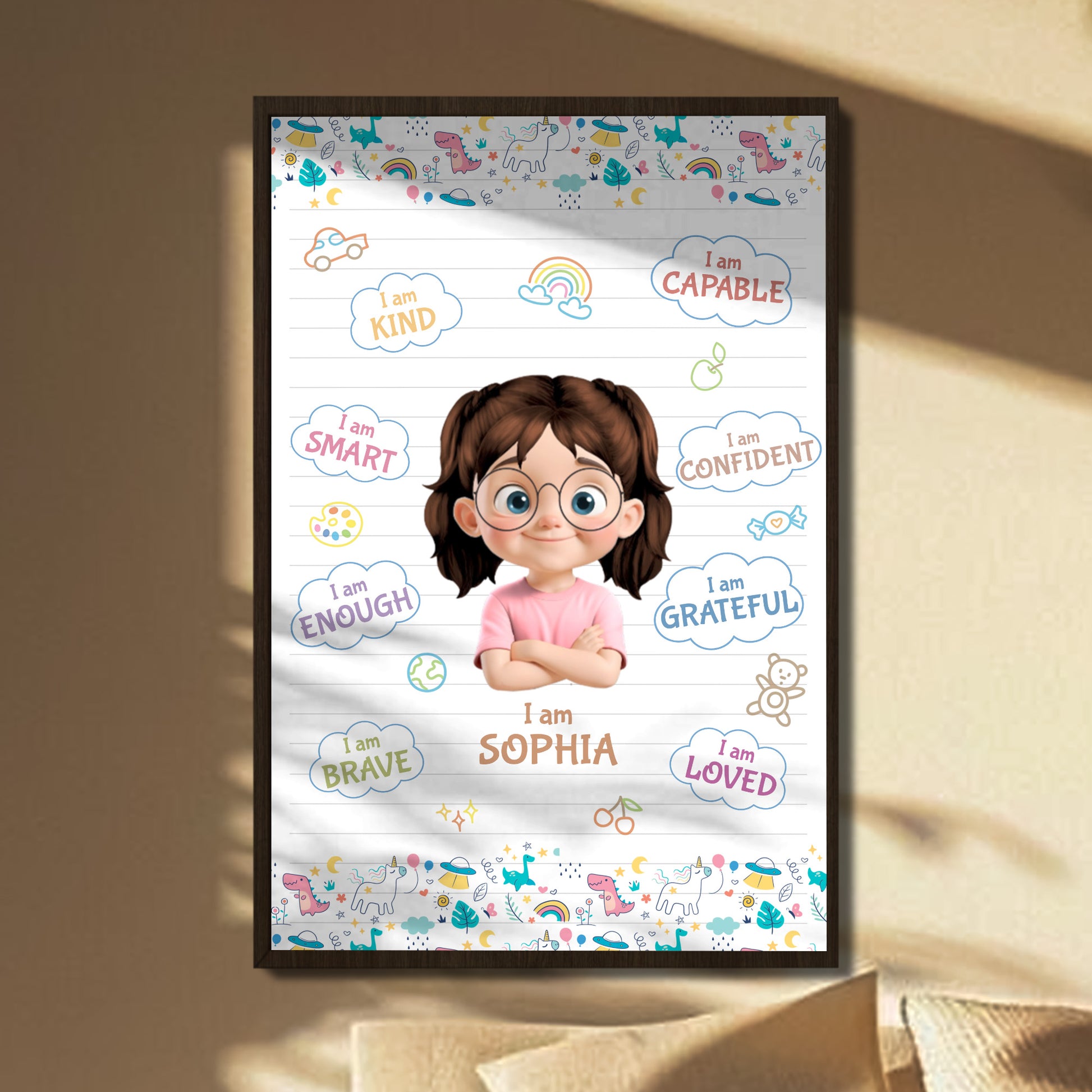 I Am Kind, Smart, Capable, Loved Encouragement Poster