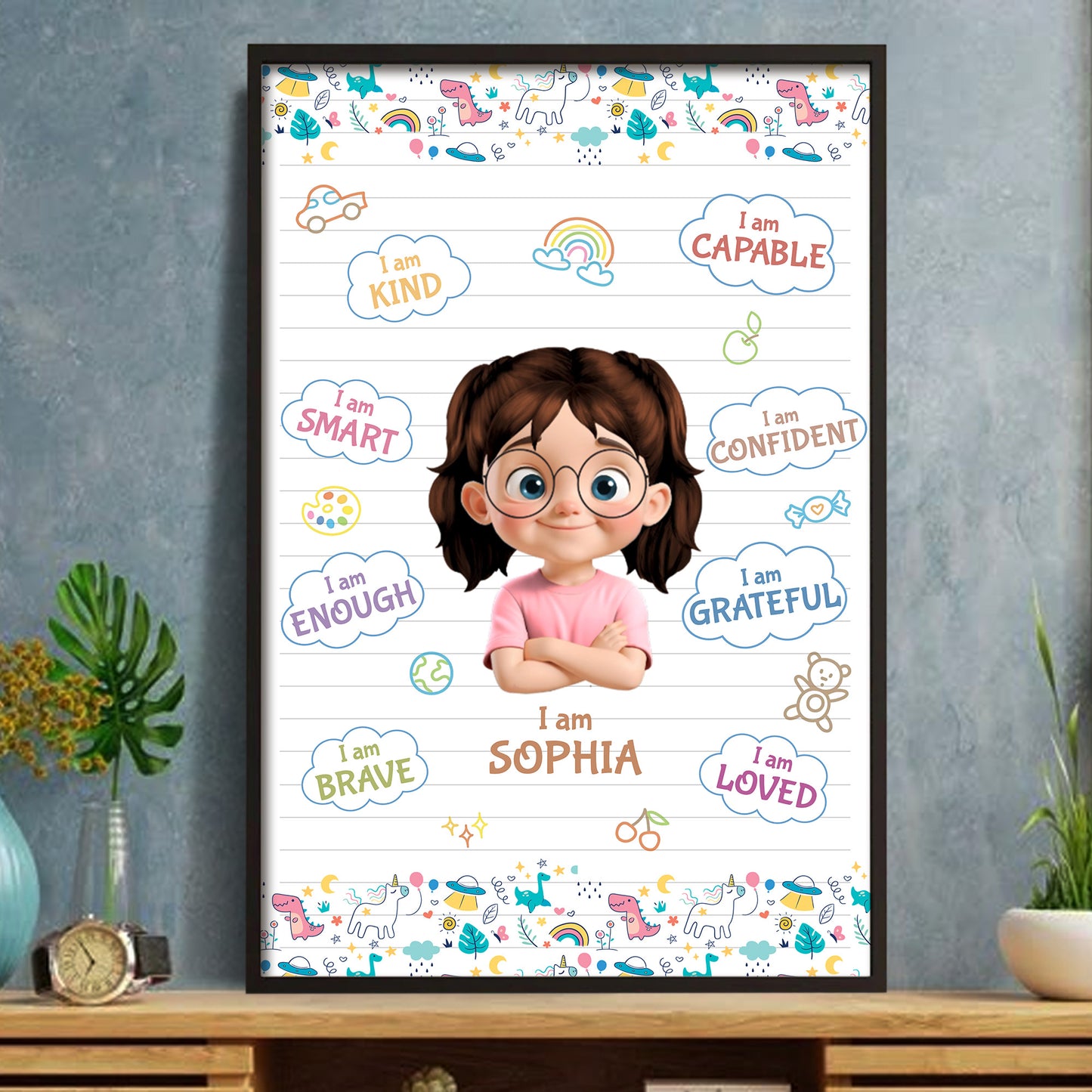 I Am Kind, Smart, Capable, Loved Encouragement Poster