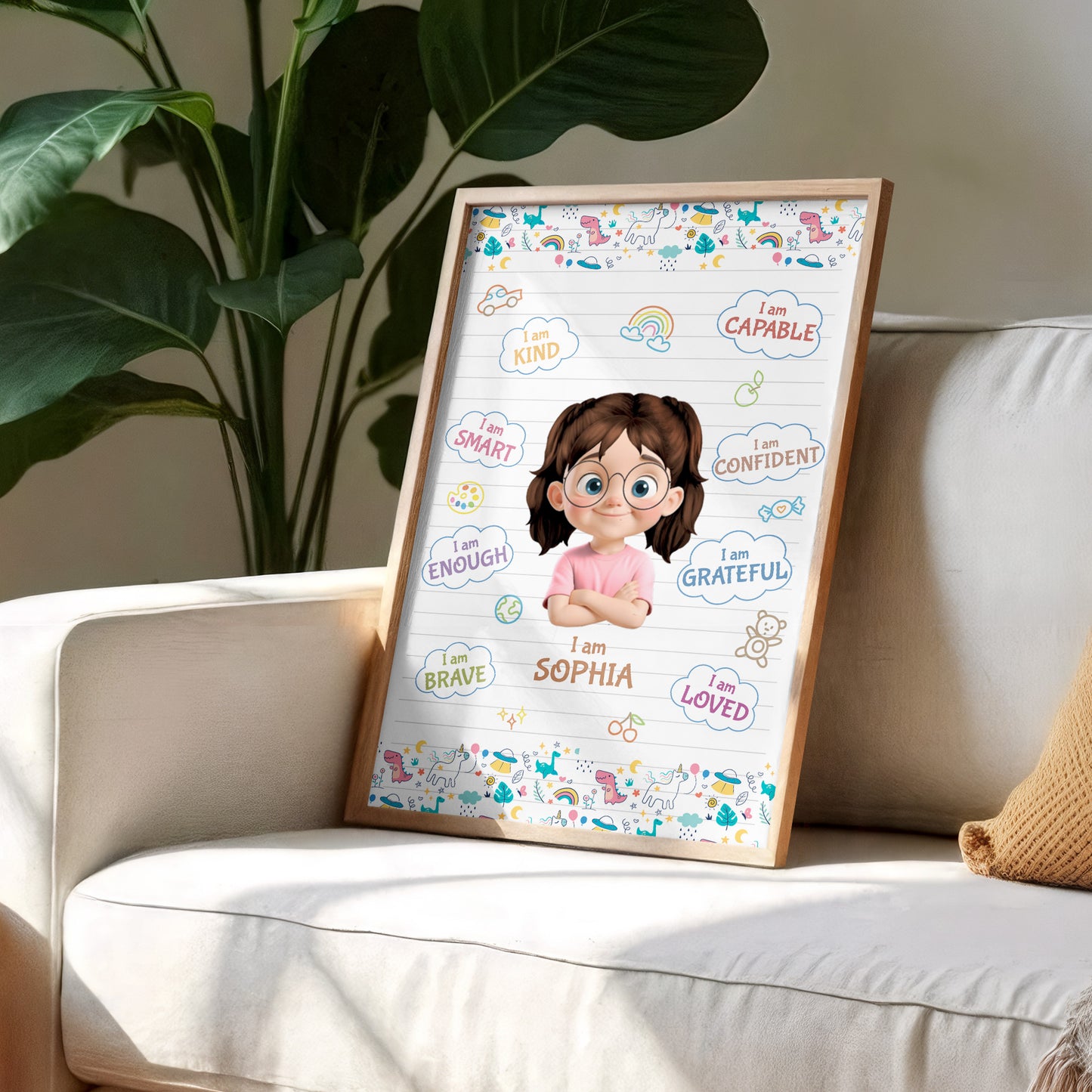 I Am Kind, Smart, Capable, Loved Encouragement Poster