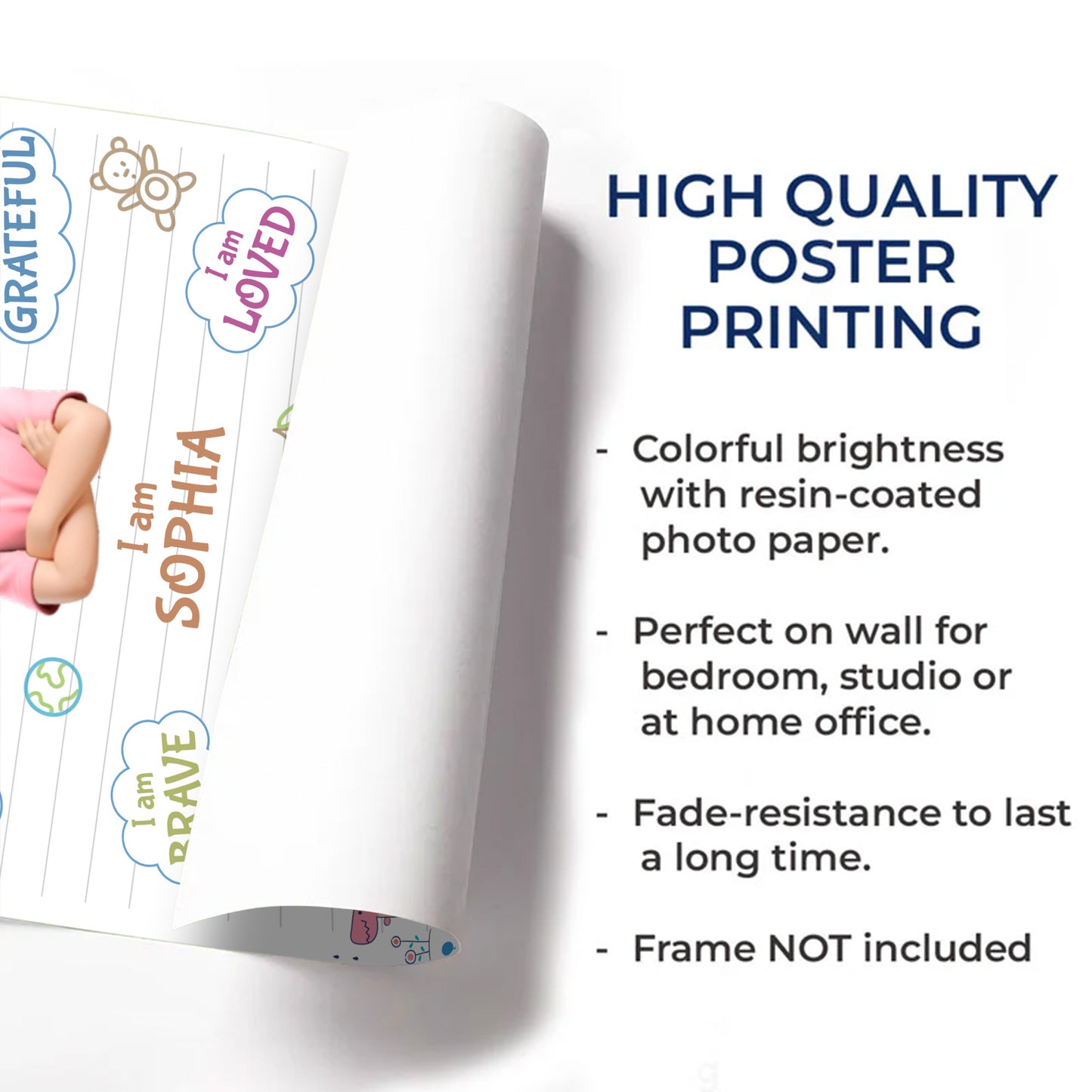 I Am Kind, Smart, Capable, Loved Encouragement Poster