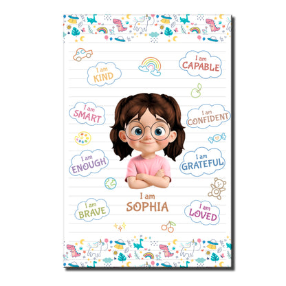 I Am Kind, Smart, Capable, Loved Encouragement Poster