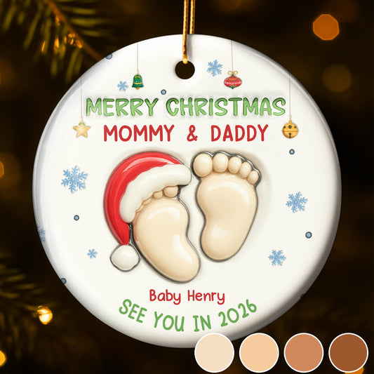 Merry Christmas Mommy & Daddy Baby Feet