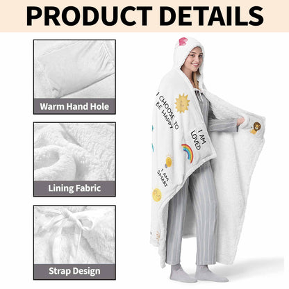 I Am Strong, I Am Loved, Cartoon Character and Stars Blanket