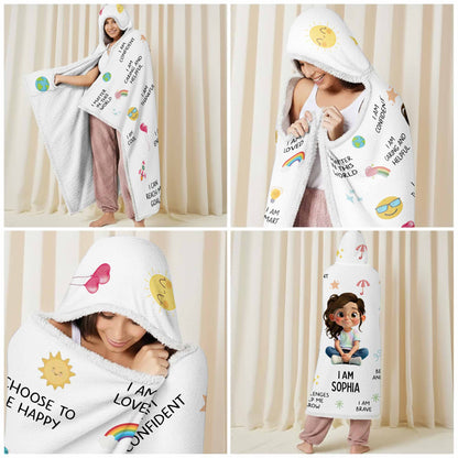 I Am Strong, I Am Loved, Cartoon Character and Stars Blanket