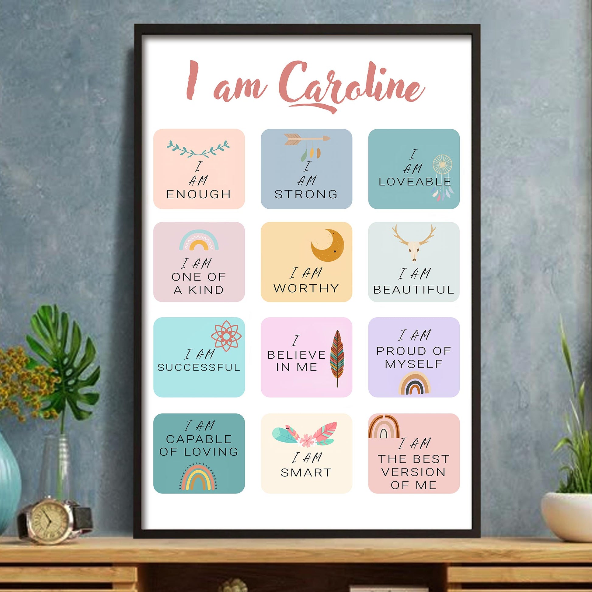 I Am Lovable, Beautiful, Successful, Self Affirmation Poster