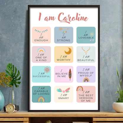 I Am Lovable, Beautiful, Successful, Self Affirmation Poster