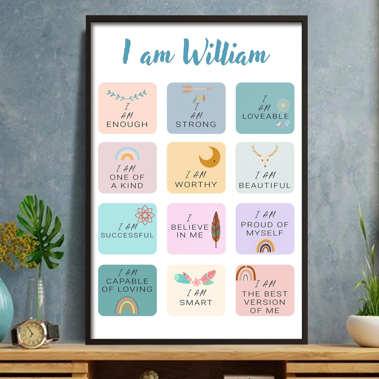 I Am Lovable, Beautiful, Successful, Self Affirmation Poster