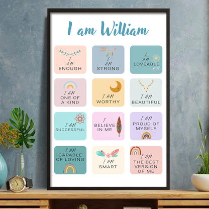 I Am Lovable, Beautiful, Successful, Self Affirmation Poster