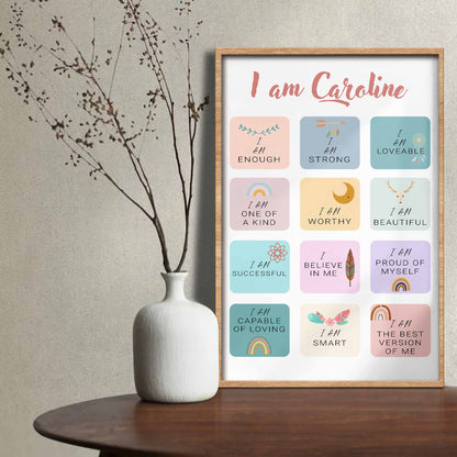 I Am Lovable, Beautiful, Successful, Self Affirmation Poster