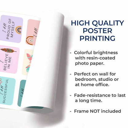 I Am Lovable, Beautiful, Successful, Self Affirmation Poster