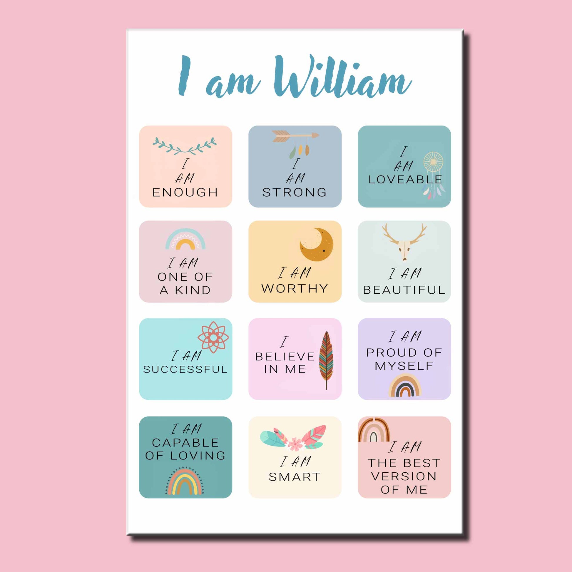 I Am Lovable, Beautiful, Successful, Self Affirmation Poster