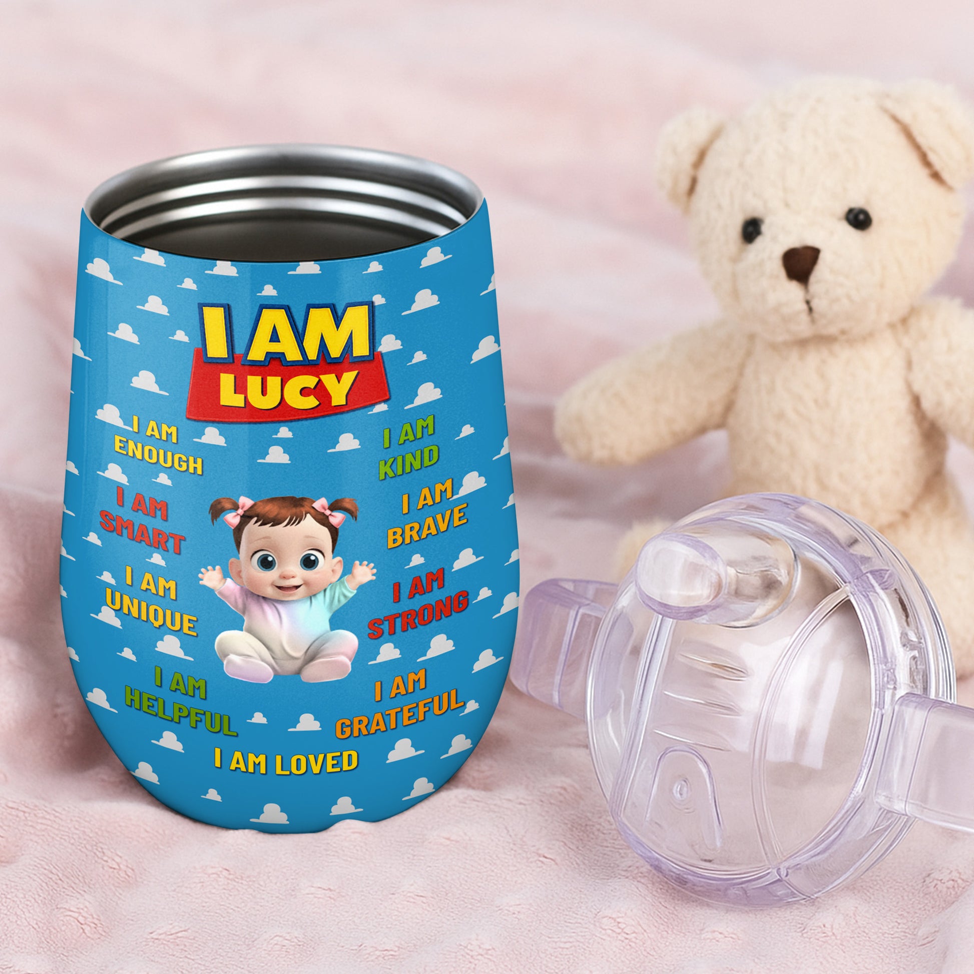 I Am Enough, I Am Smart, Cartoon Girl Design