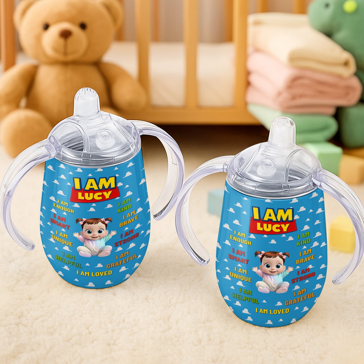 I Am Enough, I Am Smart, Cartoon Girl Design