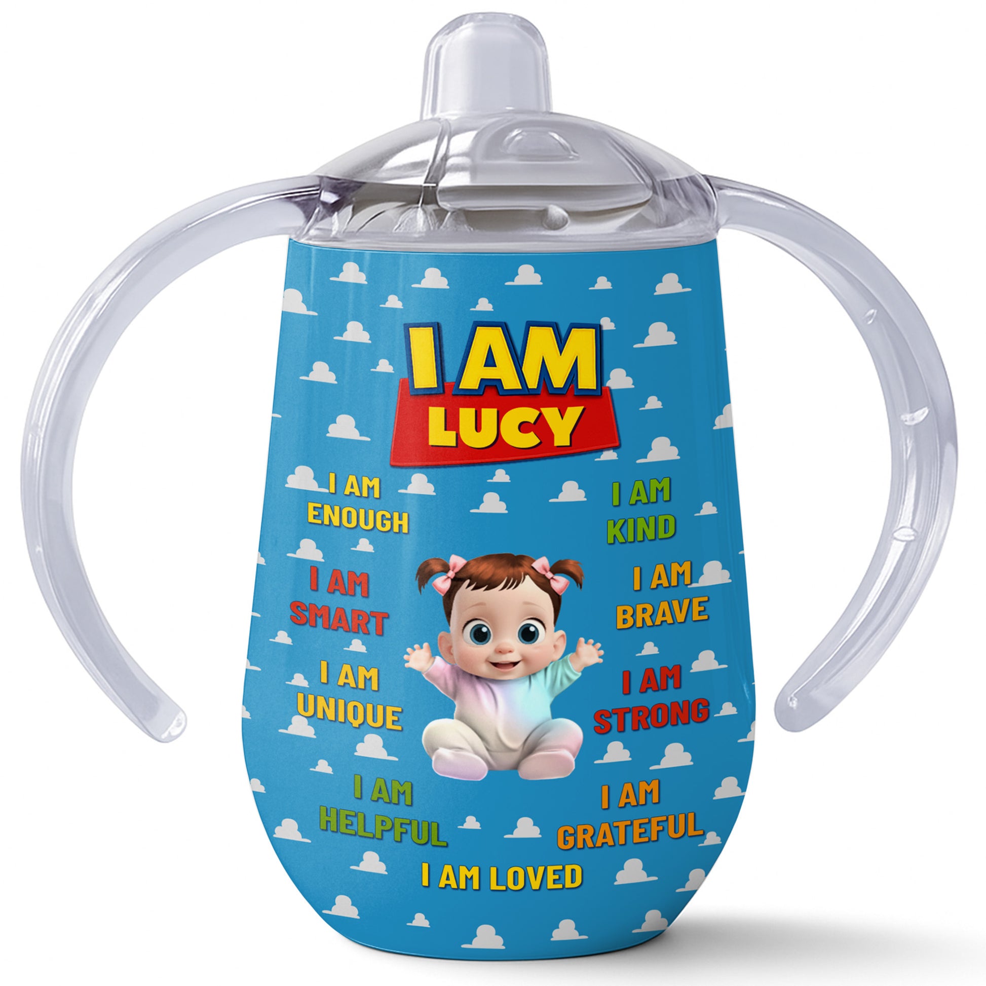 I Am Enough, I Am Smart, Cartoon Girl Design