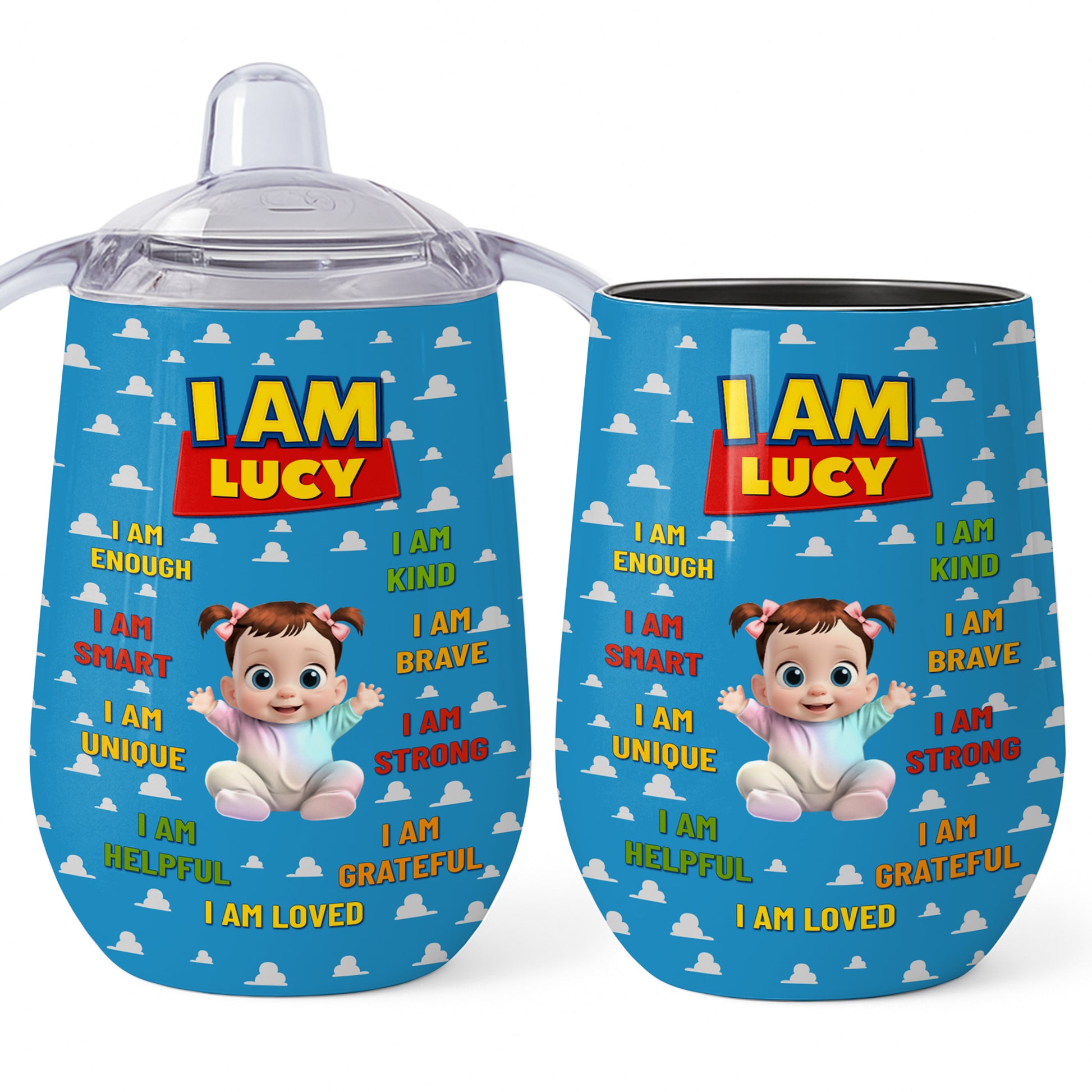 I Am Enough, I Am Smart, Cartoon Girl Design